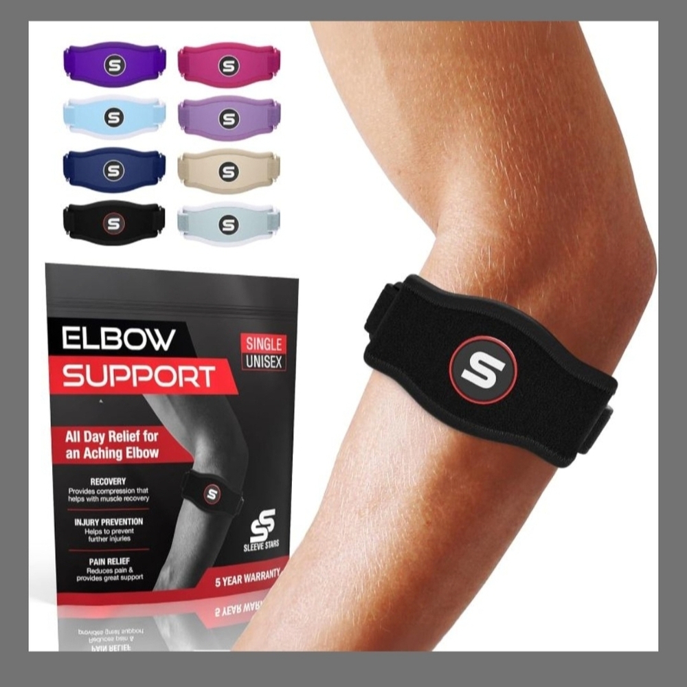 Black Elbow Brace by Sleeve Stars